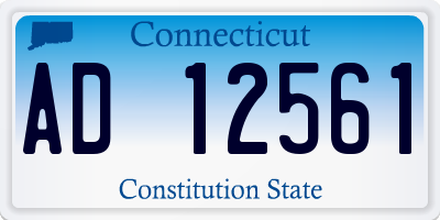 CT license plate AD12561