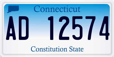 CT license plate AD12574