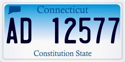 CT license plate AD12577