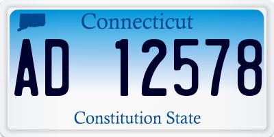 CT license plate AD12578