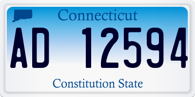 CT license plate AD12594