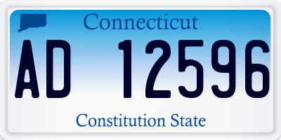 CT license plate AD12596