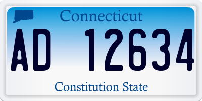 CT license plate AD12634