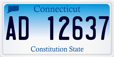CT license plate AD12637