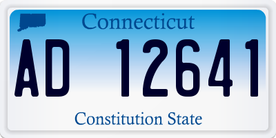 CT license plate AD12641