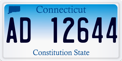 CT license plate AD12644