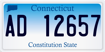 CT license plate AD12657