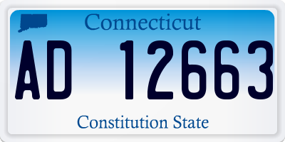 CT license plate AD12663