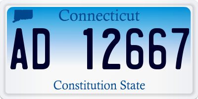 CT license plate AD12667