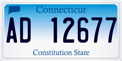 CT license plate AD12677