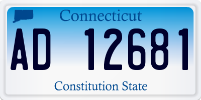 CT license plate AD12681