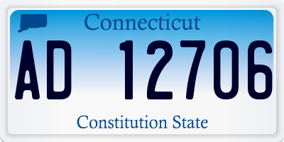 CT license plate AD12706