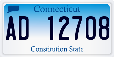 CT license plate AD12708