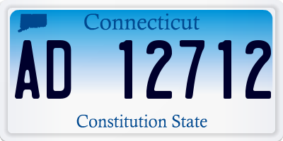 CT license plate AD12712