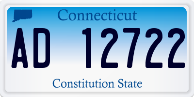 CT license plate AD12722