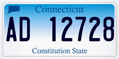 CT license plate AD12728