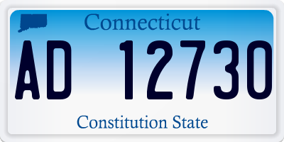 CT license plate AD12730