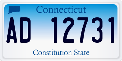 CT license plate AD12731