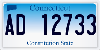 CT license plate AD12733