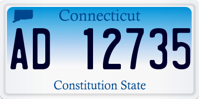 CT license plate AD12735