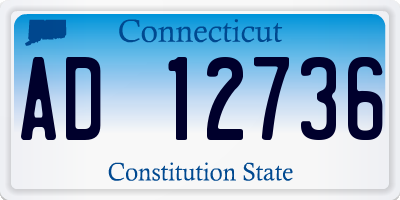 CT license plate AD12736