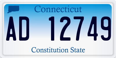 CT license plate AD12749