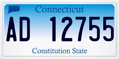 CT license plate AD12755
