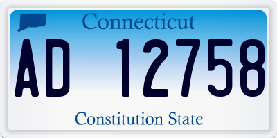 CT license plate AD12758