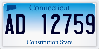 CT license plate AD12759