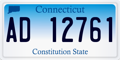 CT license plate AD12761