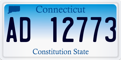CT license plate AD12773