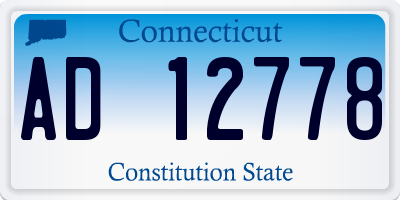 CT license plate AD12778