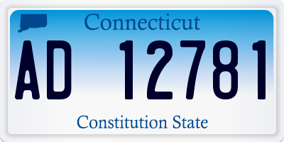 CT license plate AD12781