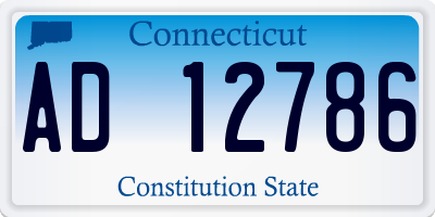 CT license plate AD12786