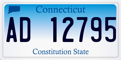 CT license plate AD12795