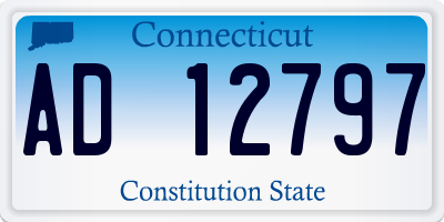 CT license plate AD12797