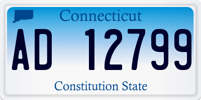 CT license plate AD12799