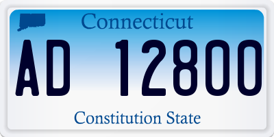 CT license plate AD12800