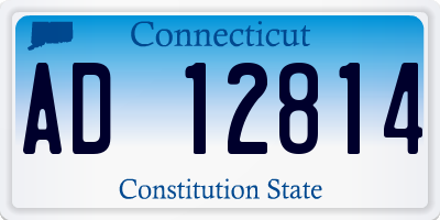 CT license plate AD12814