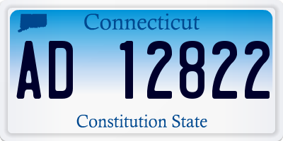 CT license plate AD12822
