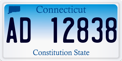 CT license plate AD12838