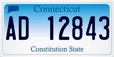 CT license plate AD12843