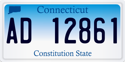 CT license plate AD12861