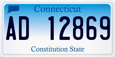 CT license plate AD12869