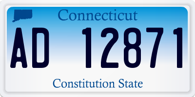 CT license plate AD12871