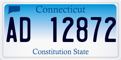 CT license plate AD12872