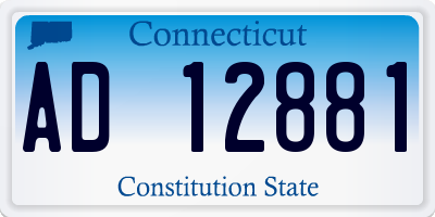 CT license plate AD12881