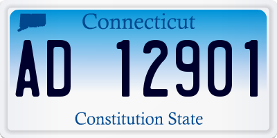 CT license plate AD12901
