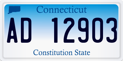 CT license plate AD12903