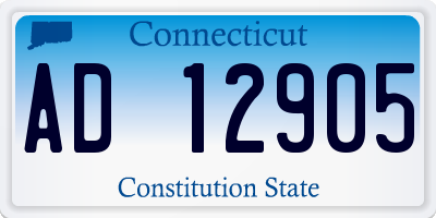 CT license plate AD12905